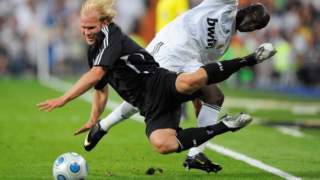 Mikael Dorsin og Lassana Diarra 'Lass'  (Foto: Daniel Ochoa de Olza/AP)