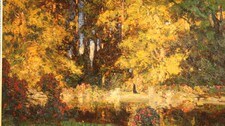 Adolphe Manticelli, 'Parklandskap' (Foto: Trondheim Kunstmuseum)