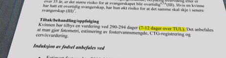 Veileder fra Norsk Gynekologisk Forening  (Foto: Onsheim/Stenersen/NRK)