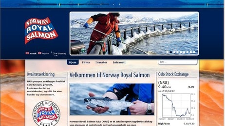 Norway Royal Salmon ASA (Foto: Dan Robert Larsen/Skjermdump) Norway Royal Salmon ASA (Foto: Dan Robert Larsen/Skjermdump)