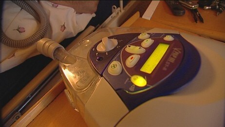 CPAP koblet til en luftmaske CPAP koblet til en luftmaske