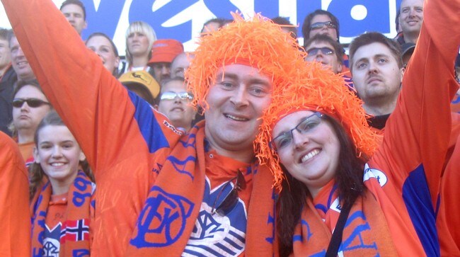 AaFK-supportere (Foto: Øyvind Johan Heggstad/NRK) AaFK-supportere (Foto: Øyvind Johan Heggstad/NRK)