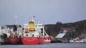Tankskip med fiskeolje i Kristiansund (Foto: Roar Halten/NRK)