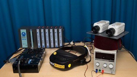 Utstyret som brukes i eksperimentet. (Foto: Karolinska Institutet)