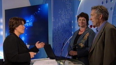 Siri Hov Eggen og Nils Aage Jegstad (Foto: NRK)