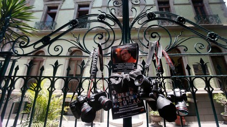 Journalistprotest i Mexico by (Foto: EDGARD GARRIDO/Reuters) Journalistprotest i Mexico by (Foto: EDGARD GARRIDO/Reuters)