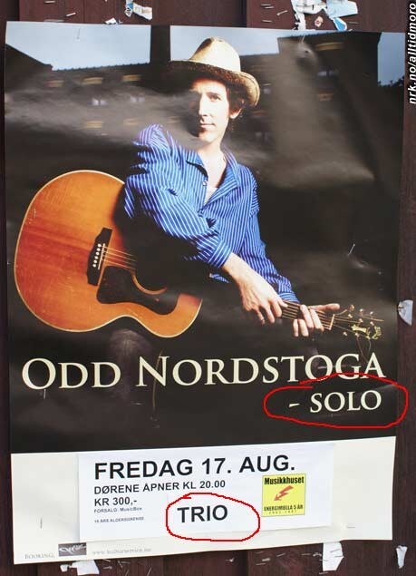 Odd Nordstogas plakat (Foto: Foto og innsendt av: Henrik Hope) Odd Nordstogas plakat (Foto: Foto og innsendt av: Henrik Hope)