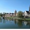 Slik ser Donau ut uten isen. Bildet viser byen Ulm i Tyskaland og er fra April 2011.