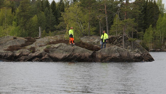 Båtulykke i Drangedal (Foto: Solfrid Leirgul Øverbø/NRK) Båtulykke i Drangedal (Foto: Solfrid Leirgul Øverbø/NRK)