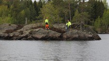 Båtulykke i Drangedal (Foto: Solfrid Leirgul Øverbø/NRK)