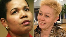Manuela Ramin-Osmundsen og Anne Lise Ryel (Foto: NRK/SCANPIX)