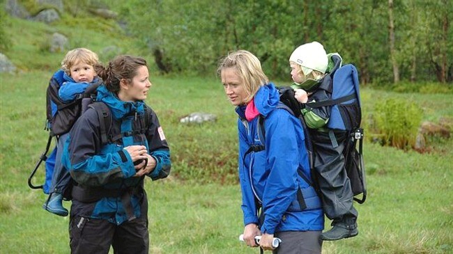 Tur med bæremeis (Foto: Jostein Aasen/Den Norske Turistforening) Tur med bæremeis (Foto: Jostein Aasen/Den Norske Turistforening)