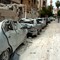Biler som ble ødelagt av bomber i Idlib mandag. Biler som ble ødelagt av bomber i Idlib mandag.