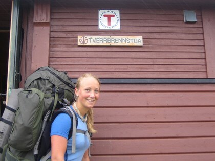 Framme ved Tverrbrennstua i Saltfjellet