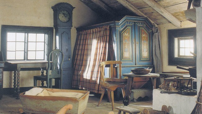 Svensk bondestue. (Foto: Nordiska Museet) Svensk bondestue. (Foto: Nordiska Museet)