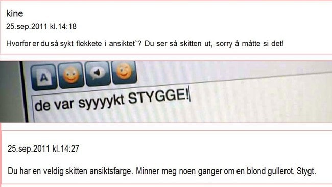 Mobbing på nett (Foto: skjermdump) Mobbing på nett (Foto: skjermdump)