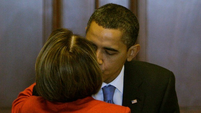 Barack Obama og Nancy Pelosi i Capitol Hill (Foto: Alex Brandon/Scanpix/AP)