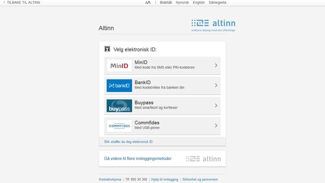 Altinn (Skjermdump) Altinn (Skjermdump)