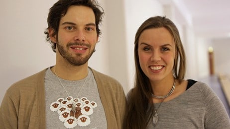 Trym Bjønnes og Helga Jacobsen i Fjellfolk (Foto: Hege Bakken Riise/NRK) Trym Bjønnes og Helga Jacobsen i Fjellfolk (Foto: Hege Bakken Riise/NRK)