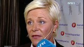 Siv Jensen taler under valgvaken - Siv Jensen talte etter elendige valgprognoser for Fremskrittspartiet.