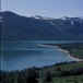 Raudøra, badestrand ved Gjevilvatnet. Sett fra Gjevilvasshytta
