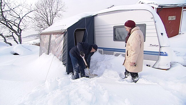 Camping i Son, Knut og Käthe Bråthen (Foto: Hallvard Mørk Tvete/NRK) Camping i Son, Knut og Käthe Bråthen (Foto: Hallvard Mørk Tvete/NRK)