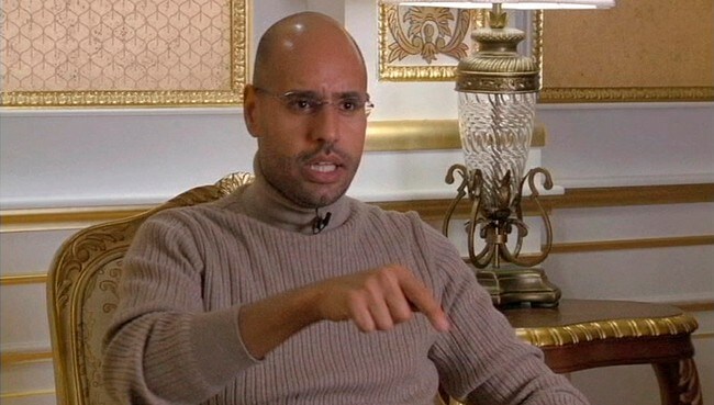 Saif al-Islam i intervju på fransk TV (Foto: REUTERS TV/Reuters) Saif al-Islam i intervju på fransk TV (Foto: REUTERS TV/Reuters)