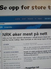 NRK.no, NRK øker mest på nett (Foto: Sjur Øverås Knudsen/NRK)