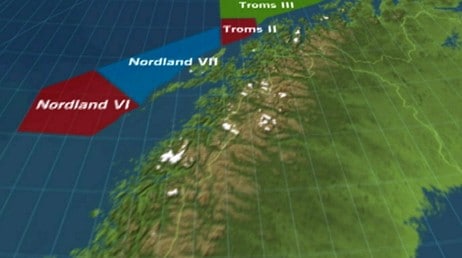 Oljeboring i Lofoten og Vesterålen, kart