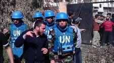 FN-observatørar i Syria (Foto: -/Afp) FN-observatørar i Syria (Foto: -/Afp)