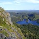 Utsikt fra Skrimtoppen. Det nærmeste vannet er Skrimtoppen.
