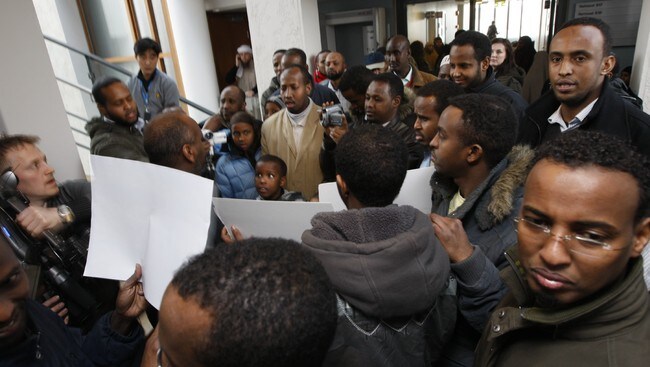 somaliere demonstrerer (Foto: Åserud, Lise/SCANPIX) somaliere demonstrerer (Foto: Åserud, Lise/SCANPIX)