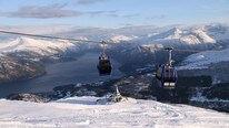 Gondolene i gang på Strandafjellet (Foto: Strandafjellet Skisenter AS)