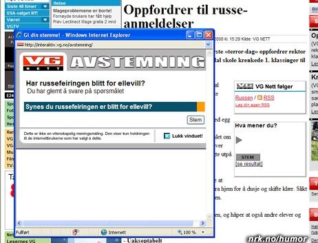 VG - ditt alternativ (Foto: Faksimile fra VG.no)