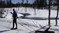 Skitur med pulk i Nordmarka.