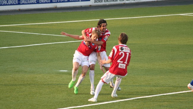 Magnus Solum scoret for Kongsvinger (Foto: Vegard Herlyng)