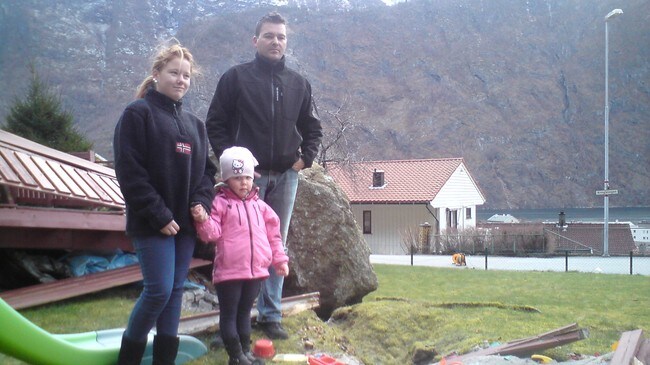 Steinras i Årdal (Foto: Ole Ramshus Sæltun/NRK) Steinras i Årdal (Foto: Ole Ramshus Sæltun/NRK)