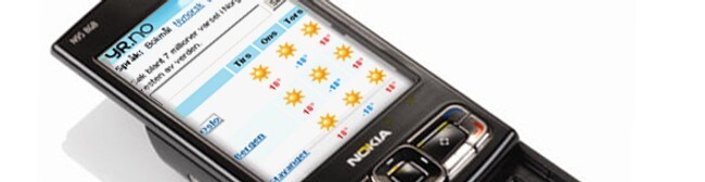 yr.no på mobil (NRK)