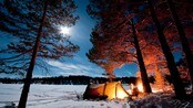 Leirliv på Åstjønna ved Kleivane skisenter på Sandane