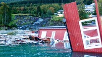 Jordskred i Lyngen, Troms (Foto: Andrea Taurisano / NVE/Scanpix)