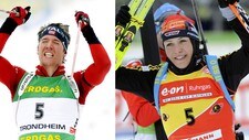 Emil Hegle Svendsen og Magdalena Neuner (Scanpix) Emil Hegle Svendsen og Magdalena Neuner (Scanpix)