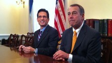Eric Cantor og John Boehner (Foto: Jon Gelius/NRK) Eric Cantor og John Boehner (Foto: Jon Gelius/NRK)