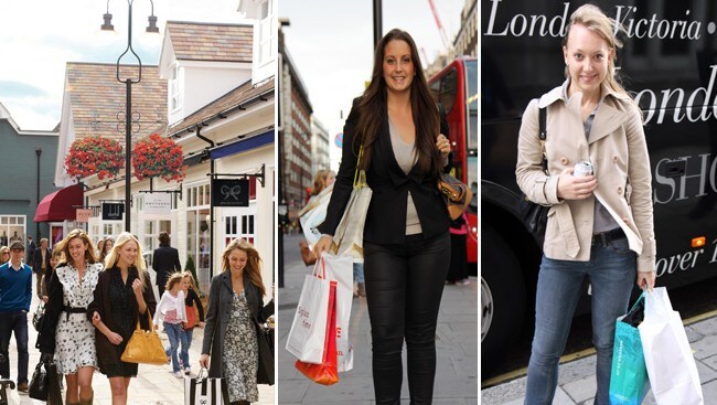 Bicester Village, Aina Elnan Banda og Maria Lewis (Foto: Karina Jørgensen/Bicester/NRK) Bicester Village, Aina Elnan Banda og Maria Lewis (Foto: Karina Jørgensen/Bicester/NRK)