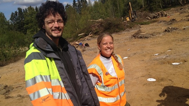 Utgraving i Halden (Foto: Espen Torgersen/NRK) Utgraving i Halden (Foto: Espen Torgersen/NRK)