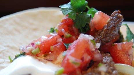 Taco med biff (Foto: Hanne Hoftun/NRK) Taco med biff (Foto: Hanne Hoftun/NRK)