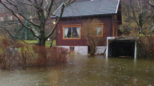 Flom i Egersund (Foto: Odd Rune Kyllingstad/NRK)