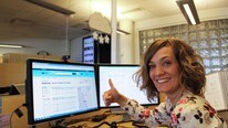 Yr.no-journalist Kamilla Pedersen (Foto: Asle Hella/NRK)