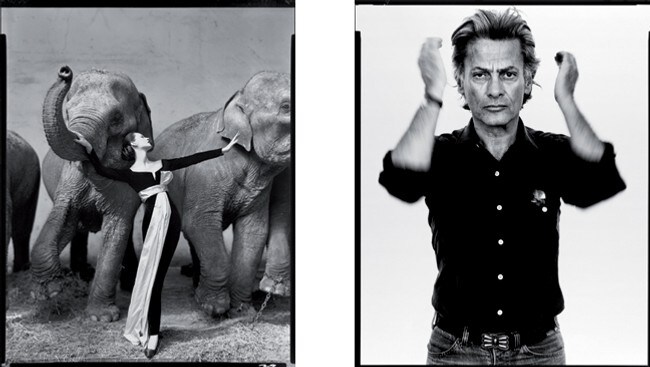 'Dovima et les éléphants' og 'Autoportrait' (Foto: Richard Avedon) 'Dovima et les éléphants' og 'Autoportrait' (Foto: Richard Avedon)