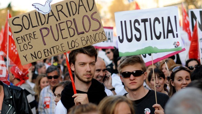 Spania i generalstreik (Foto: DANI POZO/Afp) Spania i generalstreik (Foto: DANI POZO/Afp)