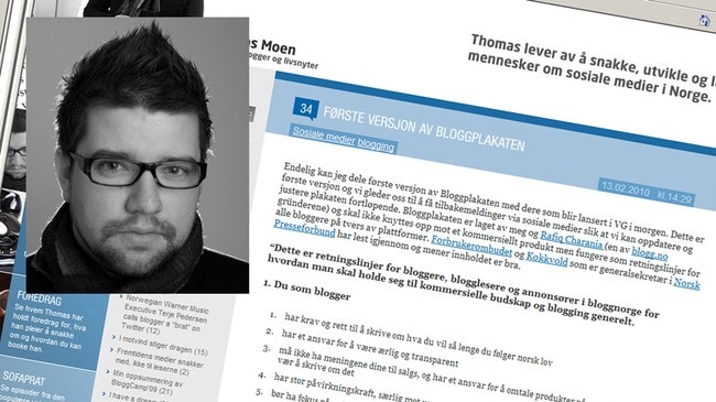 Bloggen til Thomas Moen (Foto: Screenshot) Bloggen til Thomas Moen (Foto: Screenshot)